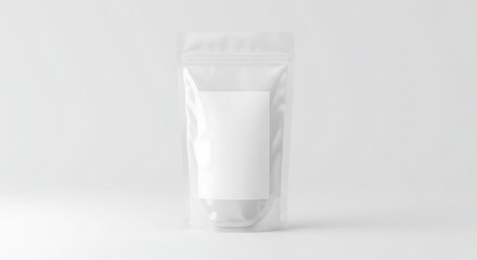Blank stand-up pouch mockup for product branding, packaging design, and presentations
