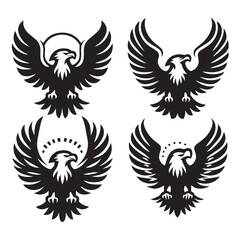 Fototapeta premium Black Eagle Graphics Set