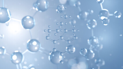 pentobarbital molecular structure 3d, sedative structural chemical formula view from a microscope