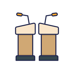 Debate Vector icon