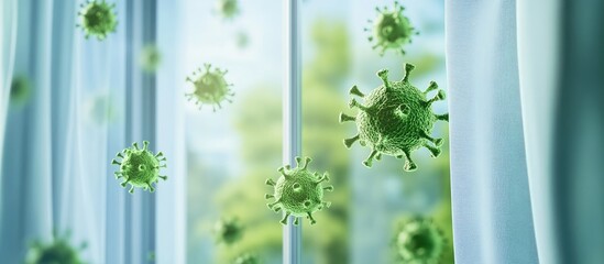 Floating Viruses Near Window