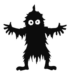 Silhouette of monster aliens
