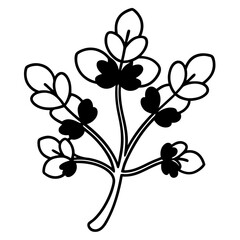 Elegant Watercress Vector Illustration