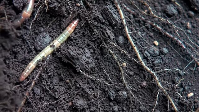 Examining Soil and Plant Roots by Hand Agriculture Close-Up