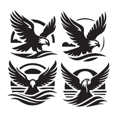 Fototapeta premium Eagle Silhouette Vector Art