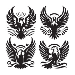 Fototapeta premium Eagle Silhouette Vector Art