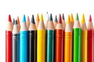 Fototapeta premium Collection of colorful pens and artistic pencils