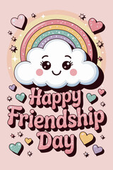 purple heart day, friendship day banner, international friendship day, happy friendship day, labor day, friendship banner, day banner, friendship poster, day poster, cute poster, cute kawaii, kawaii p