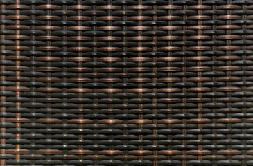 Brown Basket Weave Pattern Background. Woven Rattan Texture.