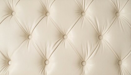 Cream Tufted Upholstery Texture with Button Detailing Background