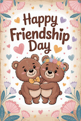 purple heart day, friendship day banner, international friendship day, happy friendship day, labor day, friendship banner, day banner, friendship poster, day poster, cute poster, cute kawaii, kawaii p