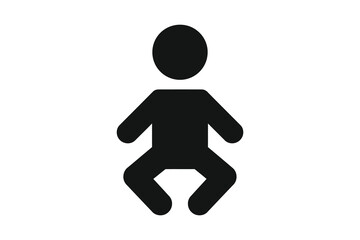 Obraz premium Baby icon vector image illustration simple design for web and print use art