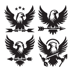 Obraz premium Stylized Eagle Icons Vector