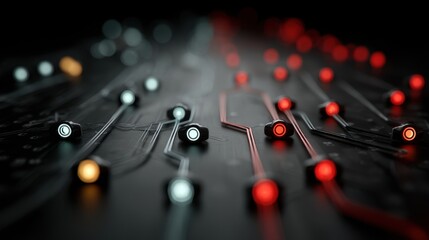 abstract futuristic electronic circuit technology blue red background concept vector illustration,photo stocks