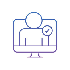 Digital Voting Vector icon