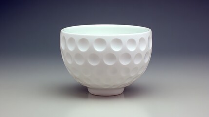 Elegant White Bowl with Textured Dots for Modern Dining and Home Decor