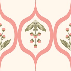 Seamless watercolour and unique floral pattern background for covers, notes, Soft backgrounds colour. Watercolour art work. Flower stalk. Pink blue yellow flower.