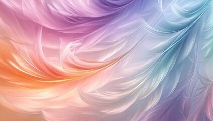 Obraz premium Abstract Flowing Fabrics in Pastel Hues