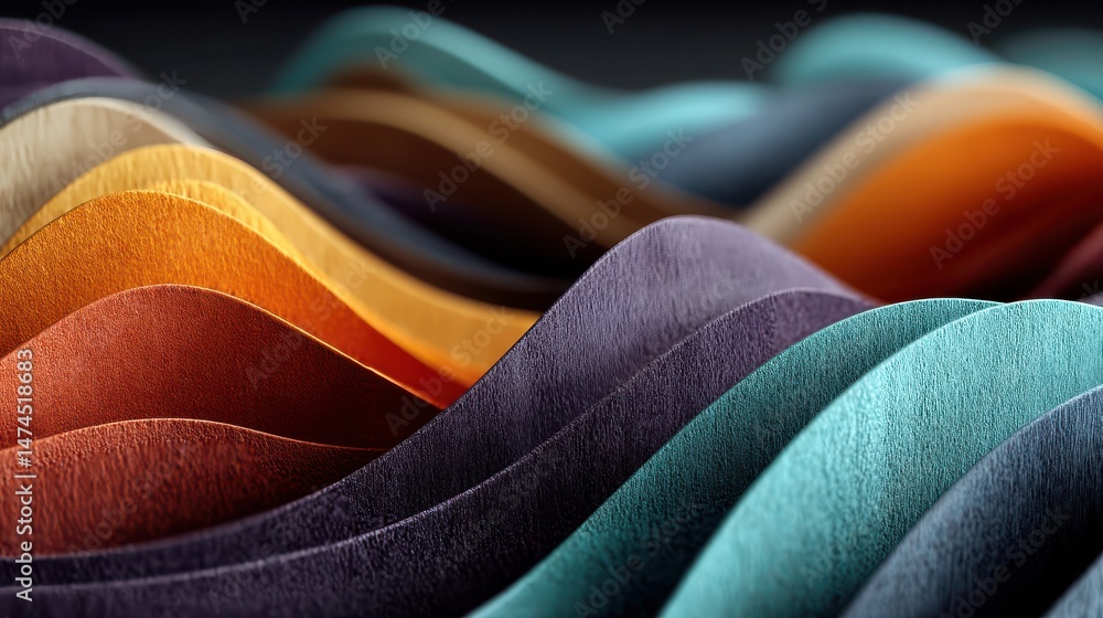 Poster abstract wavy shape background 3d rendering
