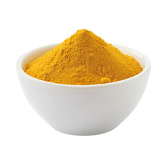 Turmeric Powder Isolated and Ideal for Labels, Ads and Recipe Blog Graphics