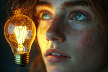 Light bulb for ideas concept