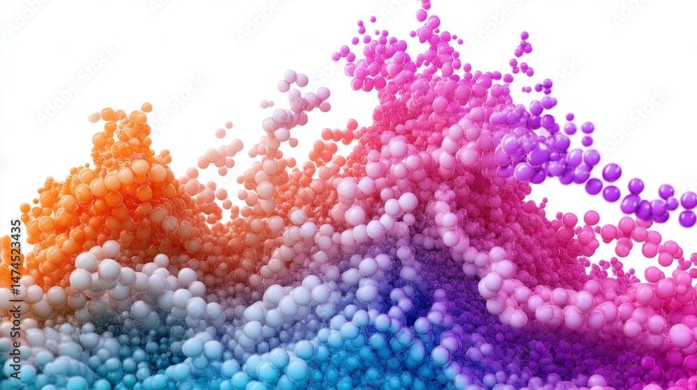 Poster dynamic color wave creation abstract art digital render vibrant environment close-up view visual con