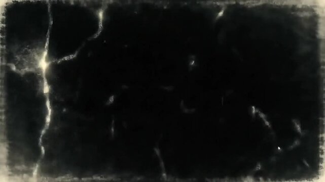 Old, timeworn film scratch overlay with inconsistent depth and faded dust trails layered on a black background