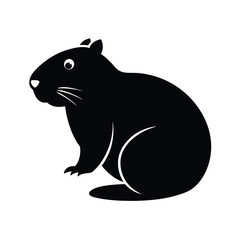 beaver black silhouette
