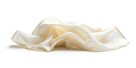 Cream-colored fabric draped in soft folds