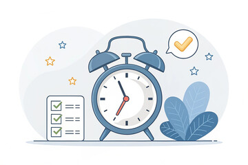 Obraz premium 3d alarm clock icon for succress delivery concept