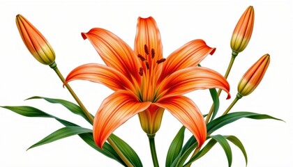 A breathtaking closeup of vibrant orange flowers in natural setting