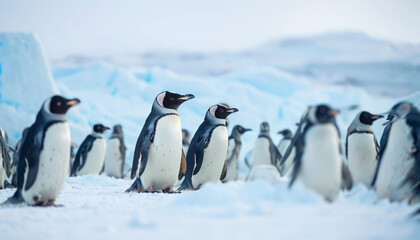 Obraz premium penguin on the snow