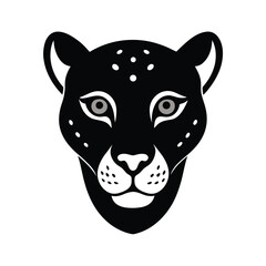 cheetah after head black silhouette