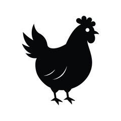 chicken after head black silhouette