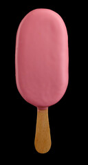 Pinkes Stieleis ganz, impulseis, Eis am stiel, 