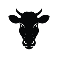 cow black head silhouette 