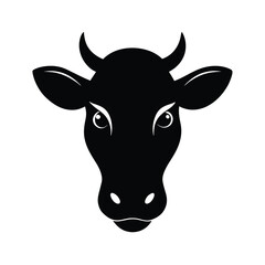 cow black head silhouette