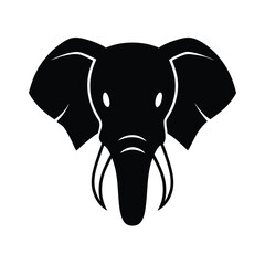 elephant black head silhouette 