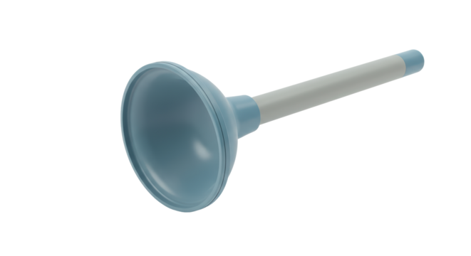 Isolated Blue Plunger