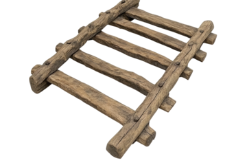 Rustic wooden structure, possibly a small bridge or gate