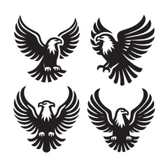Obraz premium Eagle Symbol Silhouettes Bundle
