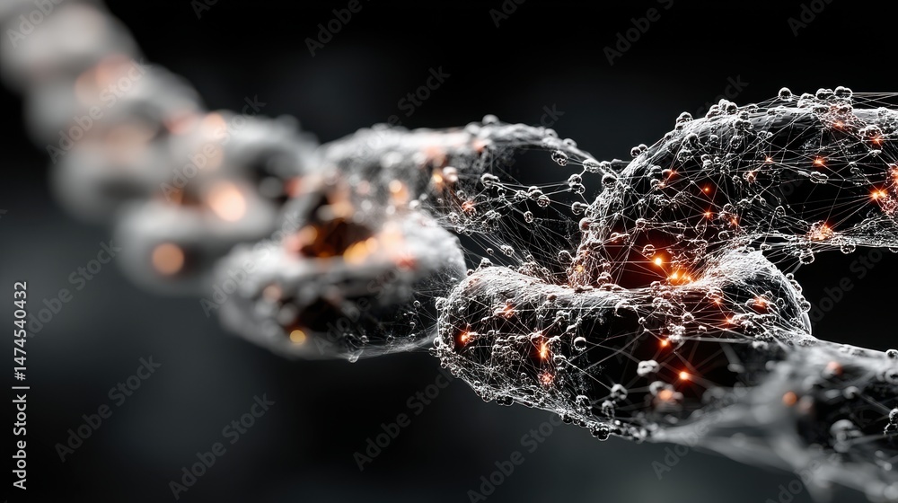 Poster block chain network abstract technology background block chain network concept distributed register technology block chain line of participant chain
