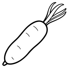 Minimalist Daikon Vector Illustration