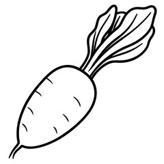 Minimalist Daikon Vector Illustration