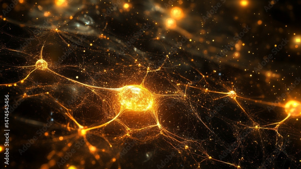 Poster exploring neural connections a glimpse into brain activity digital art sci-fi environment close-up v