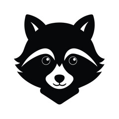 raccoon black head silhouette 
