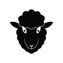 sheep black head silhouette