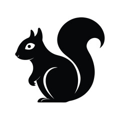 squirrel black head silhouette 