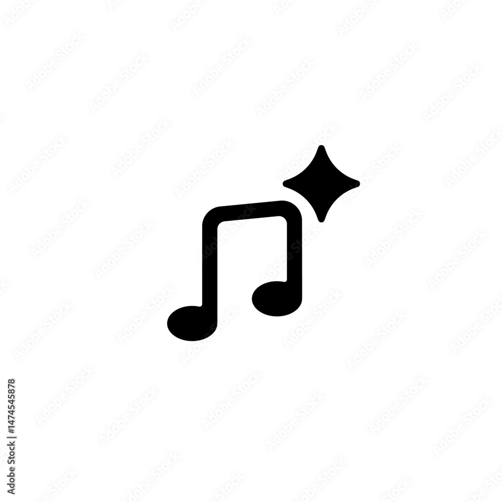 Poster ai audio symbol representing music or sound integration in artificial intelligence systems.