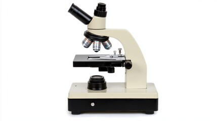 Rear view of a microscope with light path detail and open condenser